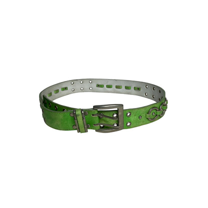 Vintage Green Eyelet Belt