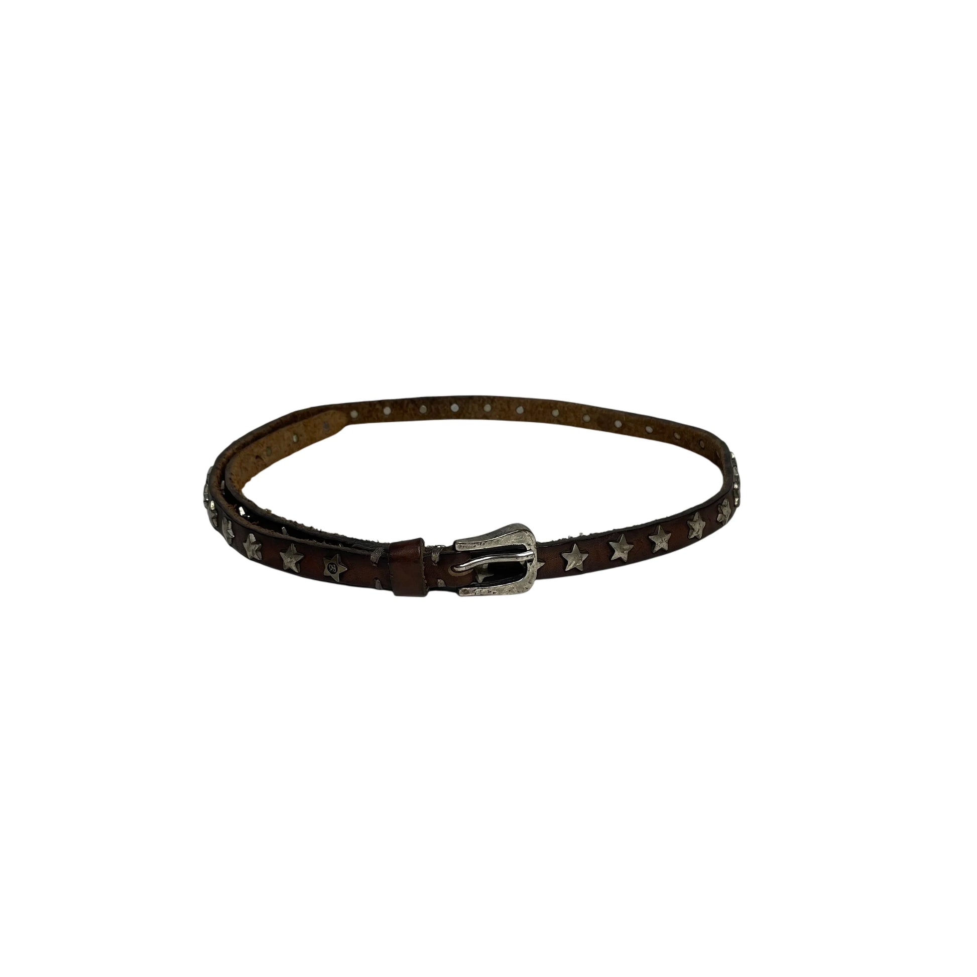 Vintage Studded Star Brown Belt