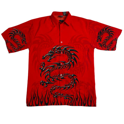 Vintage Tribal Dragon Red Shirt