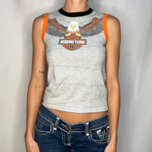 Vintage Harley-davidson Grey Tank Top