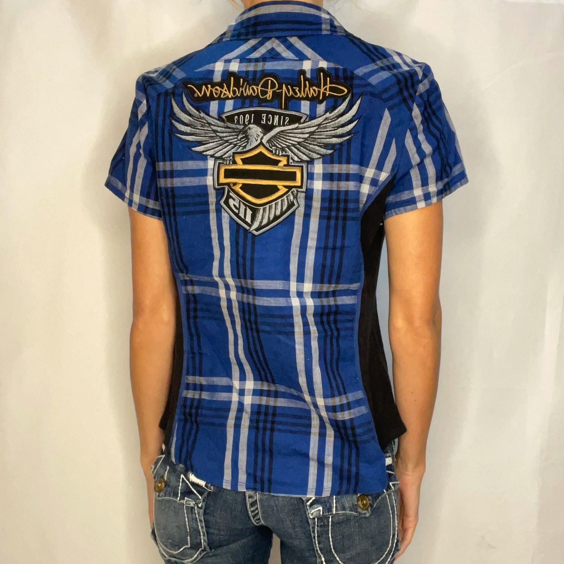 Vintage Harley-Davidson Blue Short Sleeve Shirt