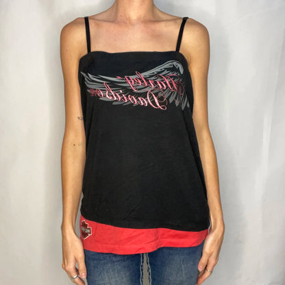 Vintage Harley-Davidson Black Cami Top