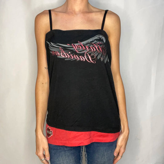 Vintage Harley-Davidson Black Cami Top