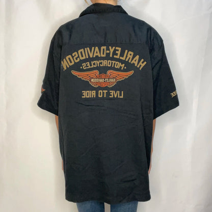 Vintage Harley-Davidson Black Work Shirt