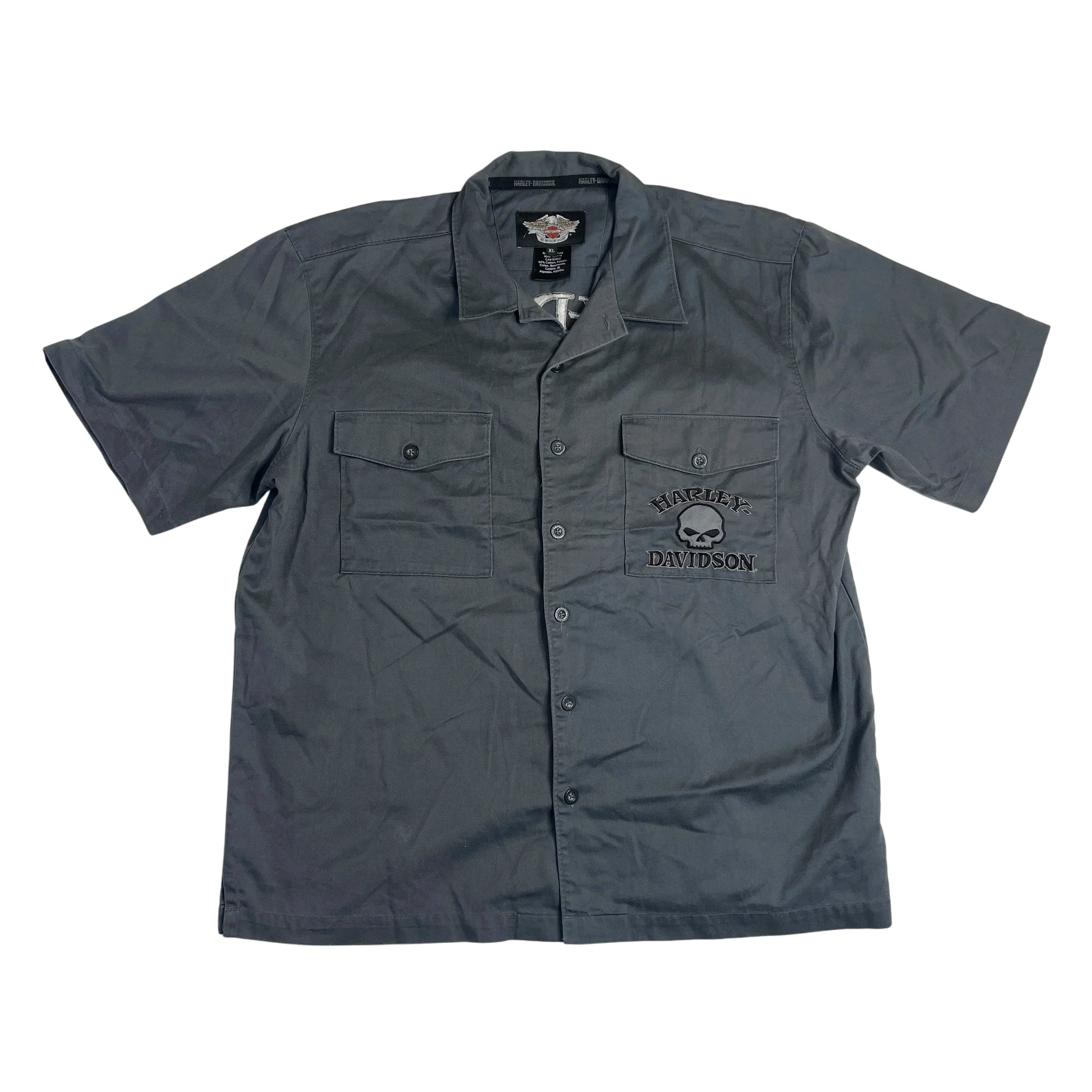 Vintage Harley-Davidson Grey Work Shirt