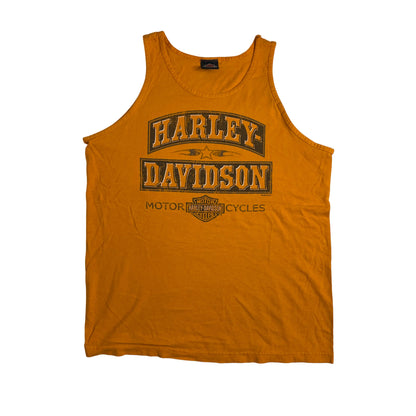 Vintage Harley-Davidson Orange Singlet Top