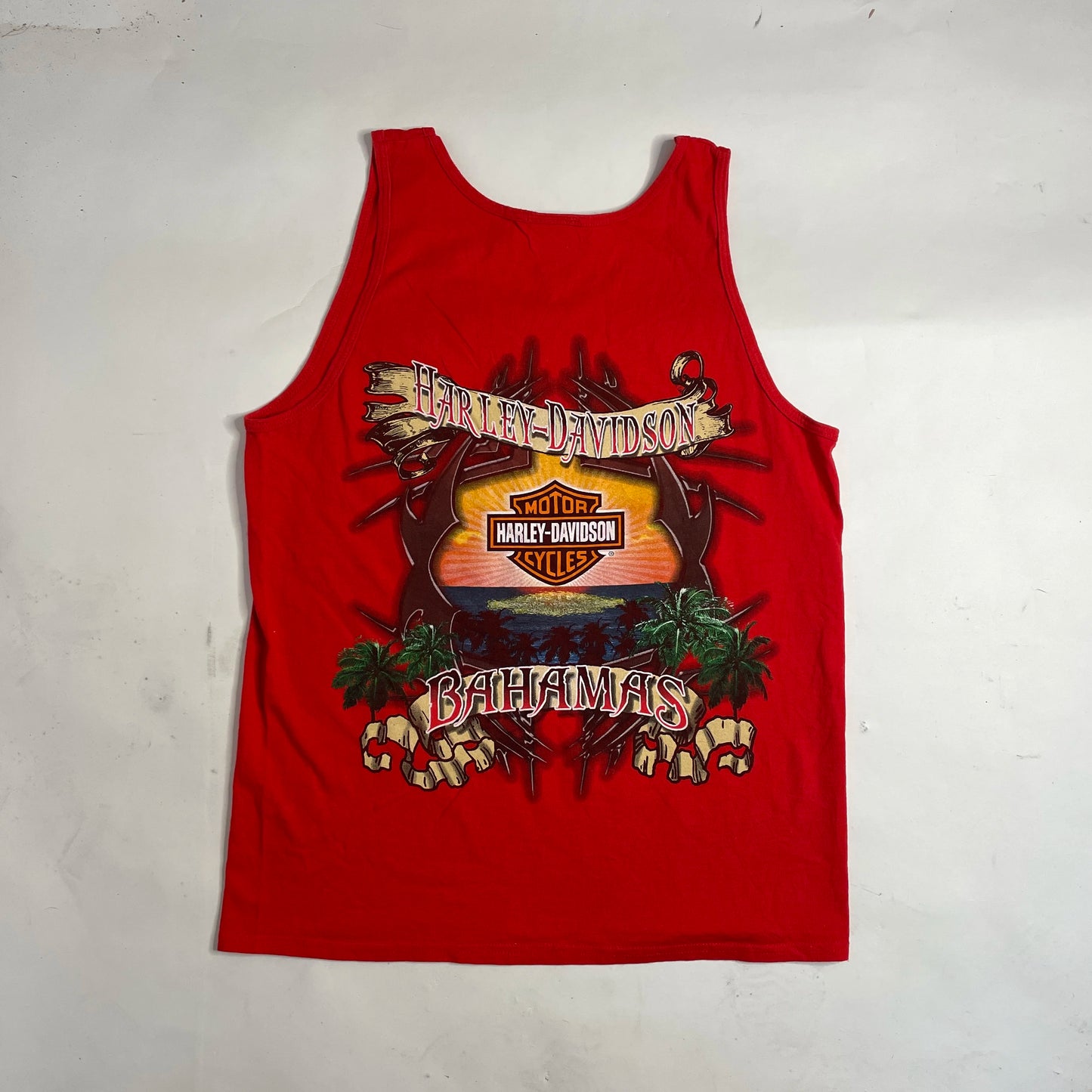 Vintage Harley-davidson Red Tank Top