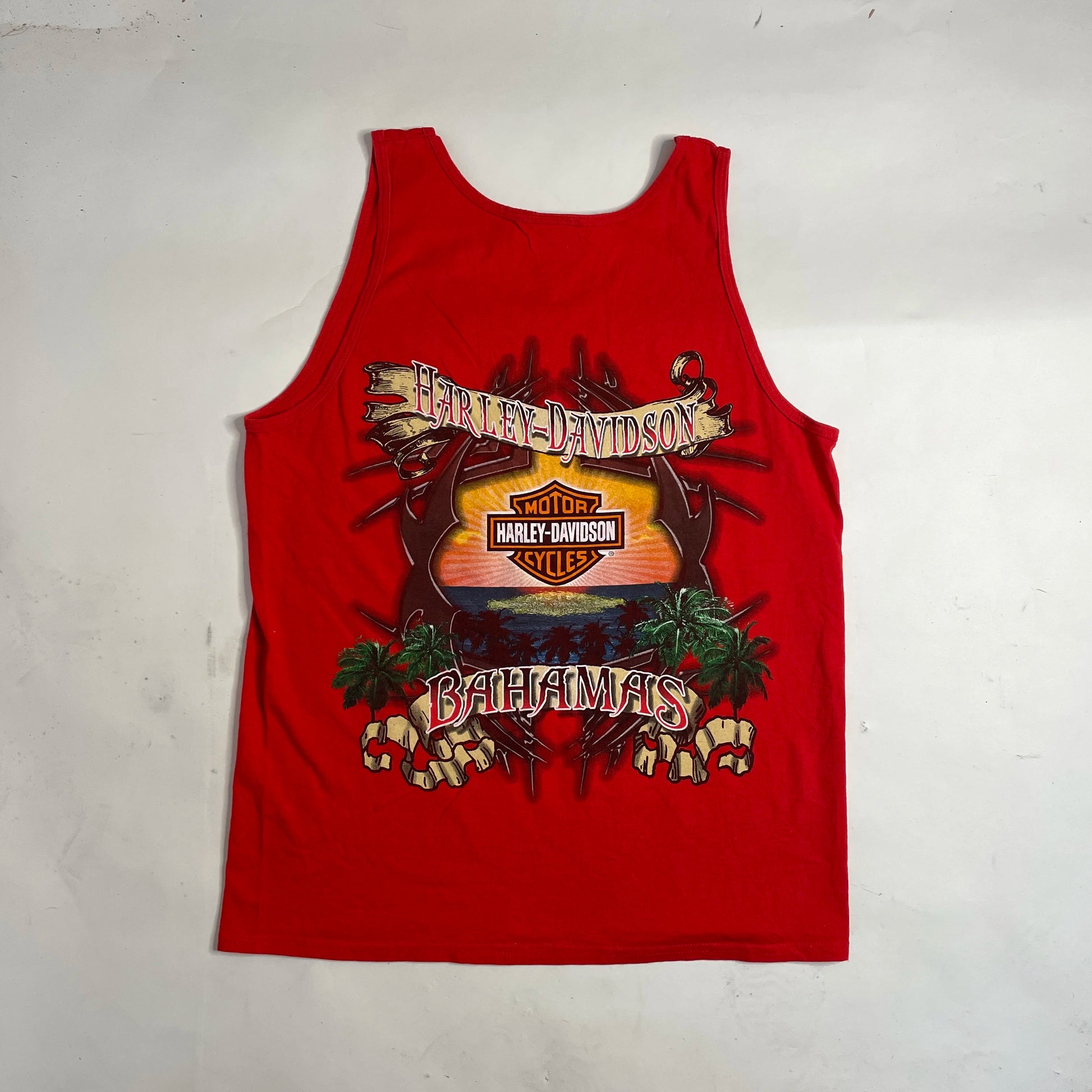 Vintage Harley-davidson Red Tank Top