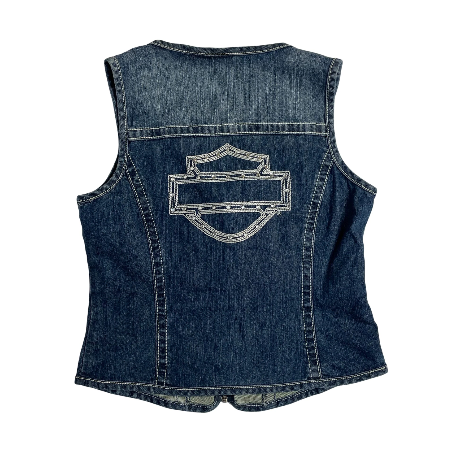 Vintage Harley-Davidson Denim Vest Top