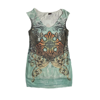 Vintage Harley-Davidson Green Tank Top