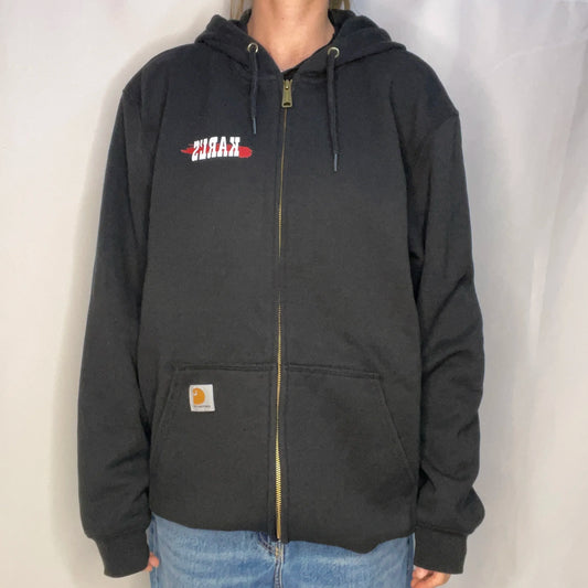 Vintage Carhartt Karl's Black Zip-up Hoodie