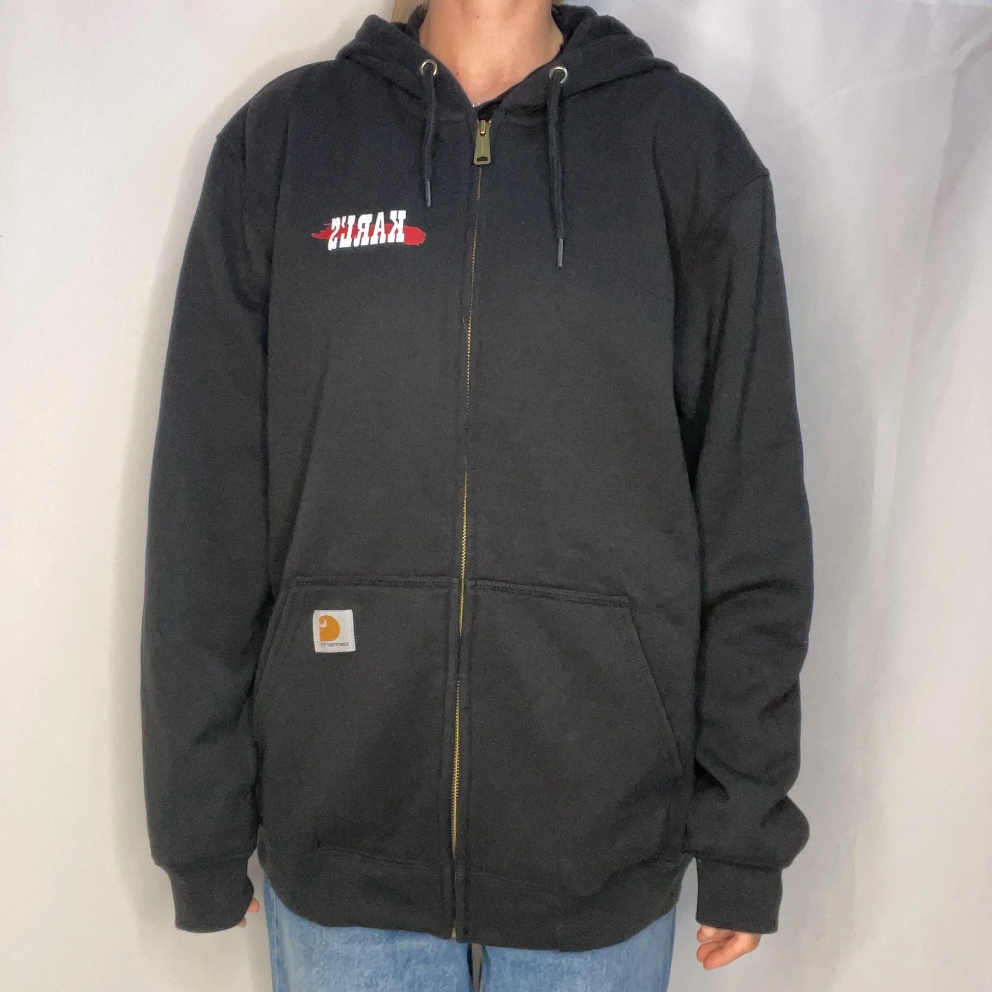 Vintage Carhartt Karl's Black Zip-up Hoodie