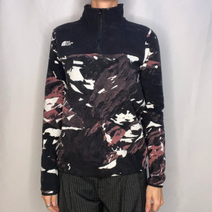 The North Face Black Patterned Fleece Jacket
