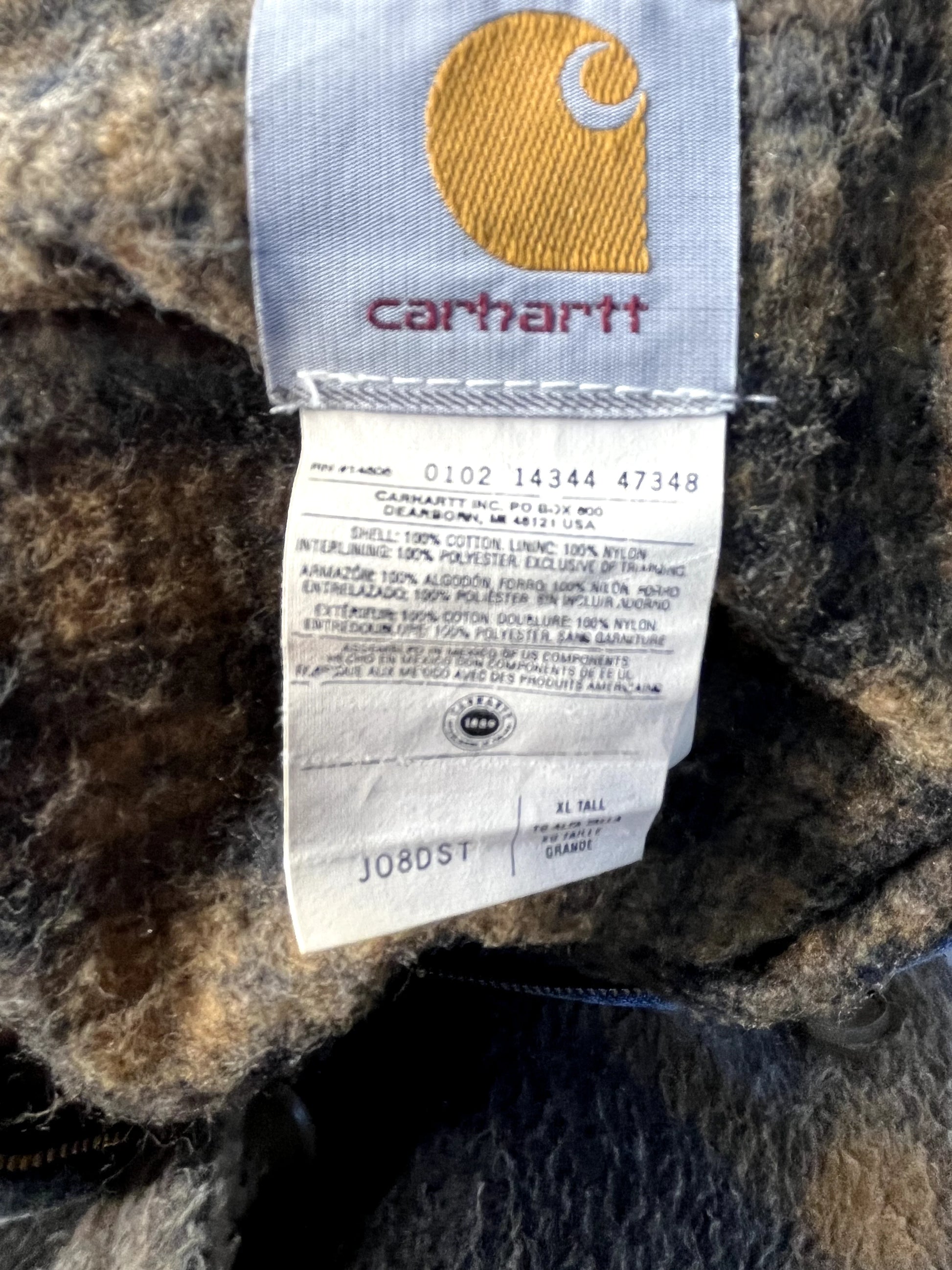 Vintage Carhartt Blue Hooded Jacket 2002