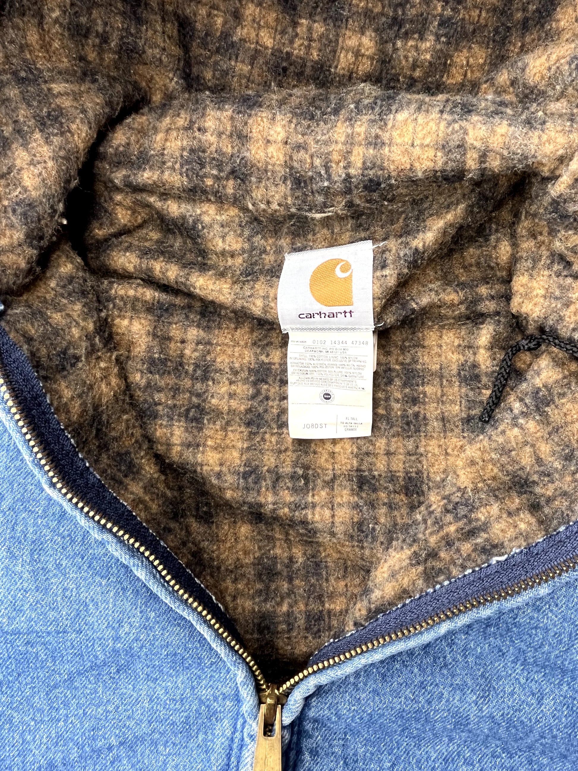 Vintage Carhartt Blue Hooded Jacket 2002