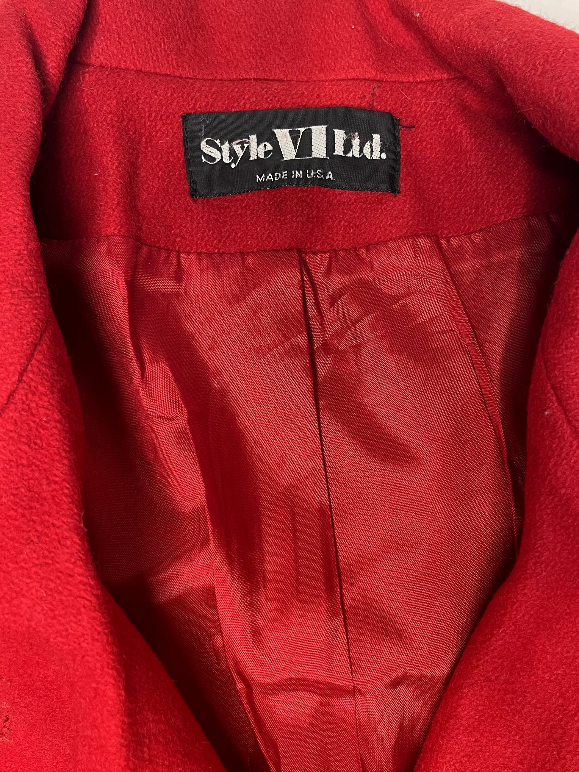 Vintage Style Vi Ltd. Red Long Coat