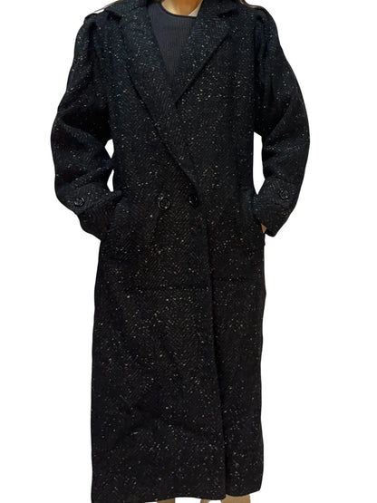 Vintage Saxton Hall Black Long Coat