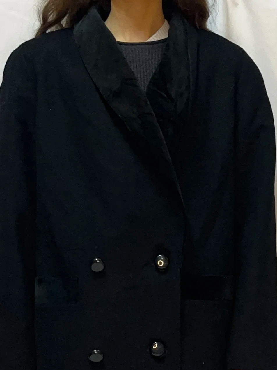 Vintage Donnybrook Black Long Coat