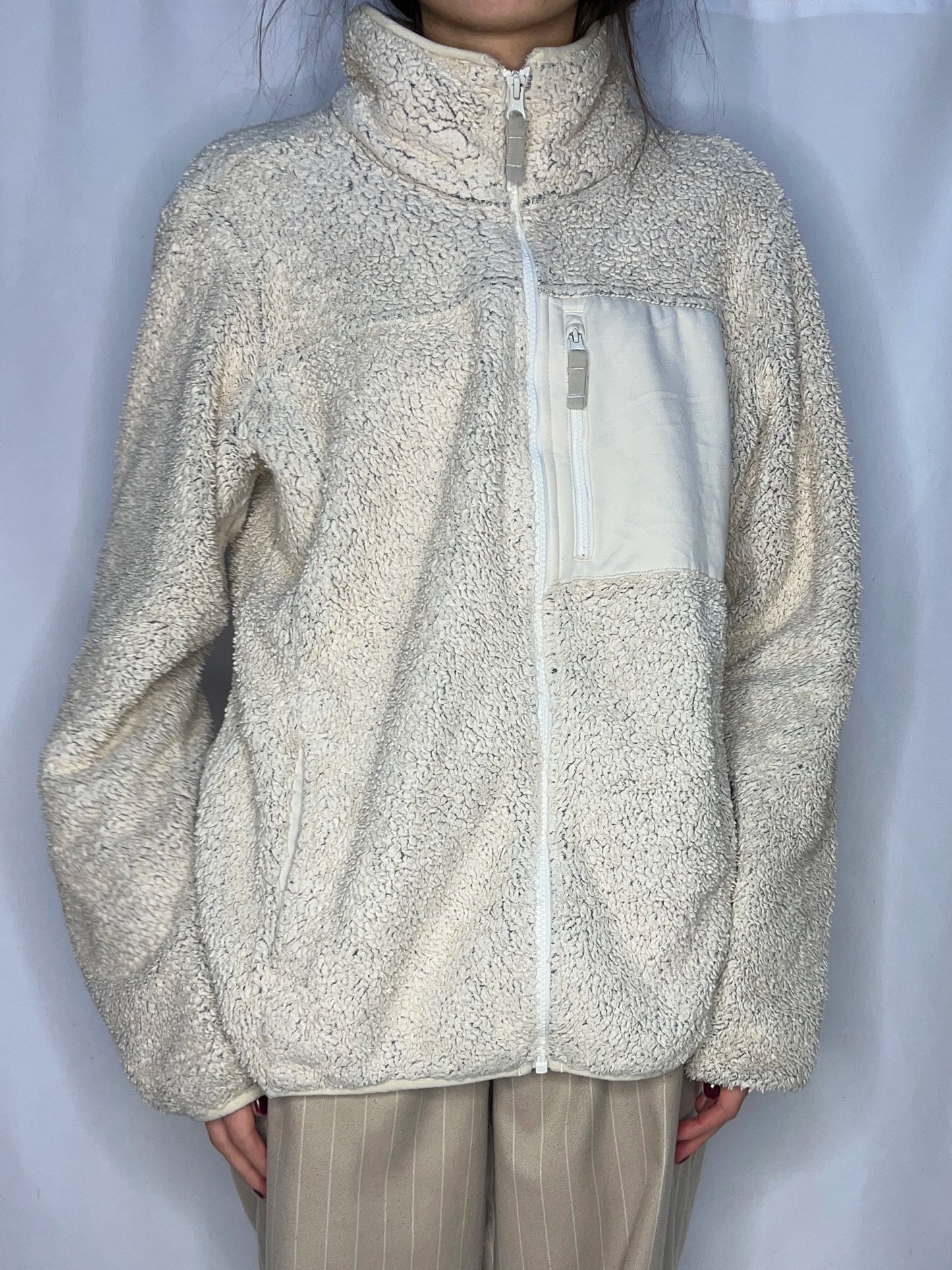 Vintage Columbia Beige Fleece Jacket