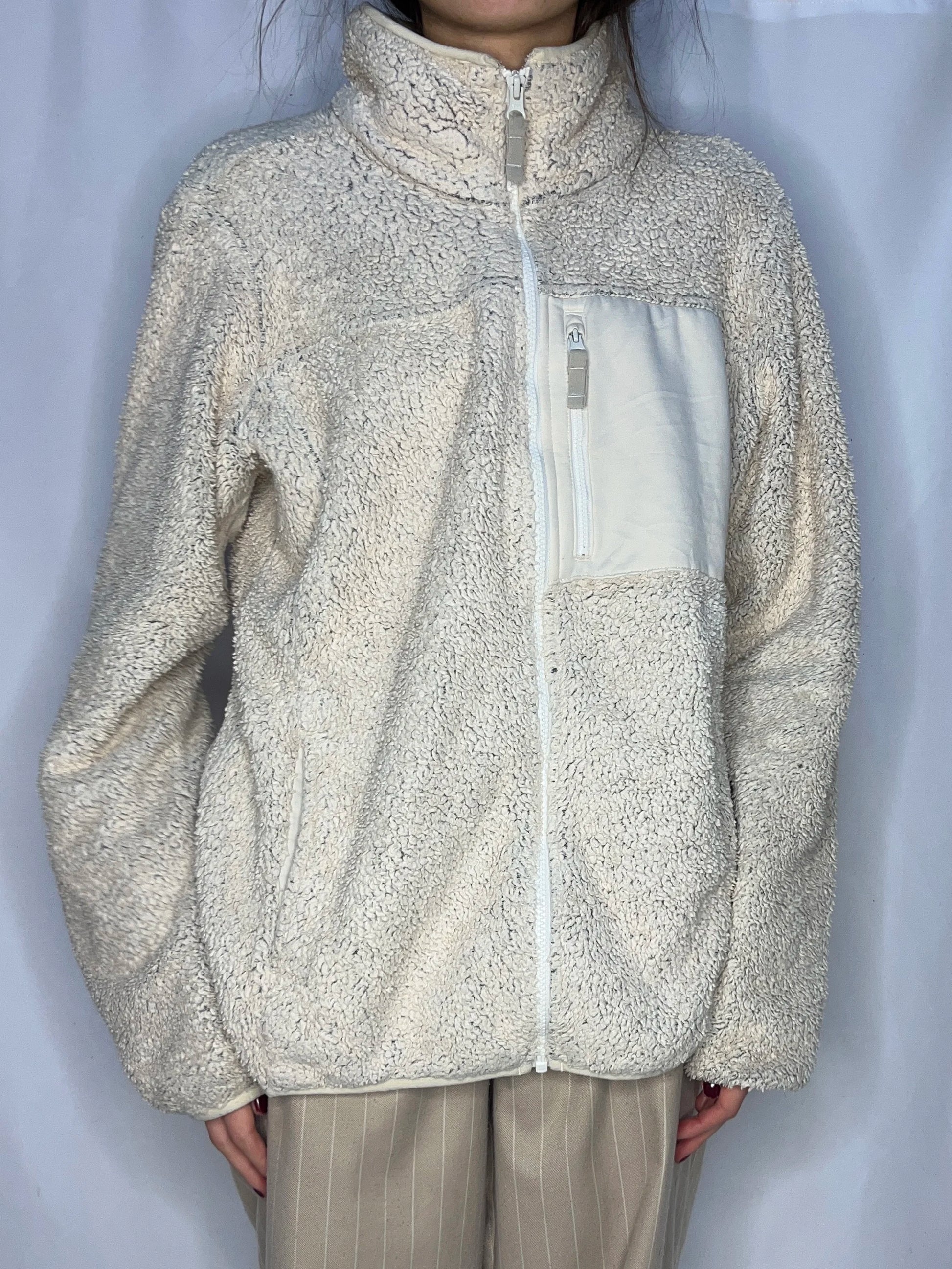 Vintage Columbia Beige Fleece Jacket