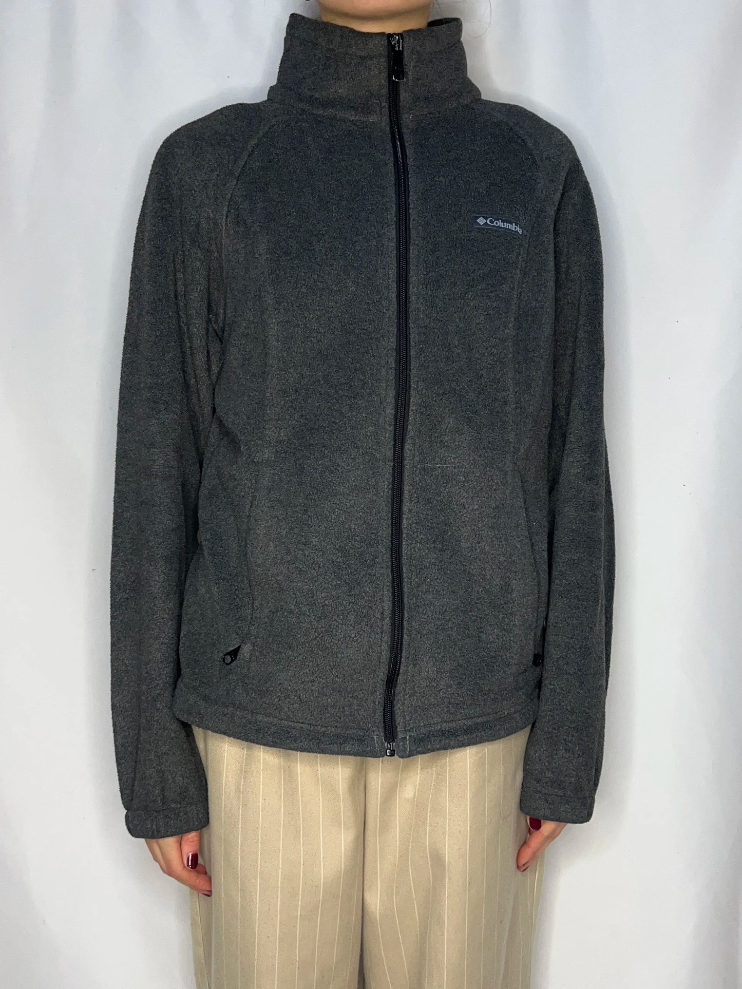 Vintage Columbia Gray Fleece Jacket