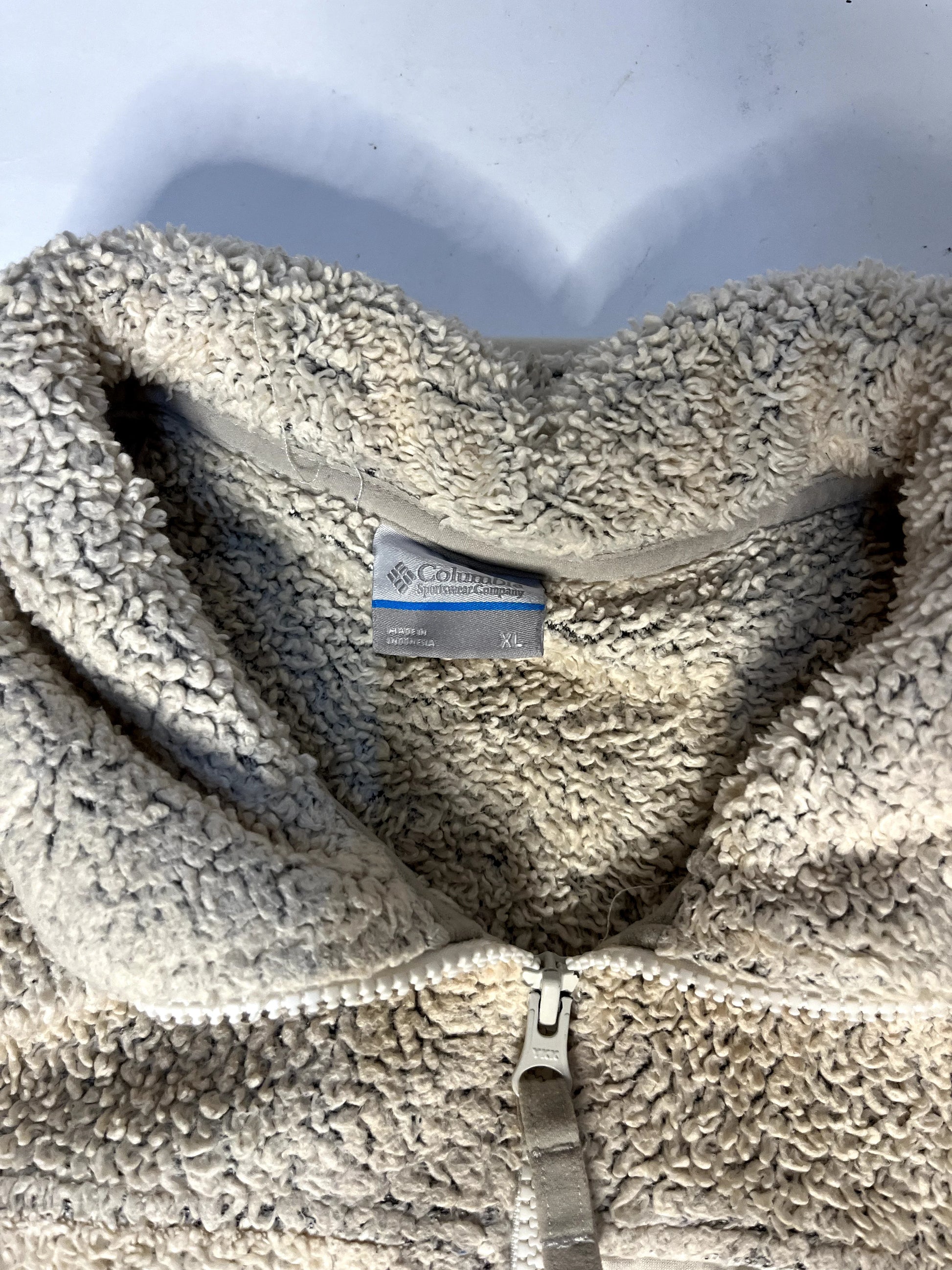 Vintage Columbia Beige Fleece Jacket
