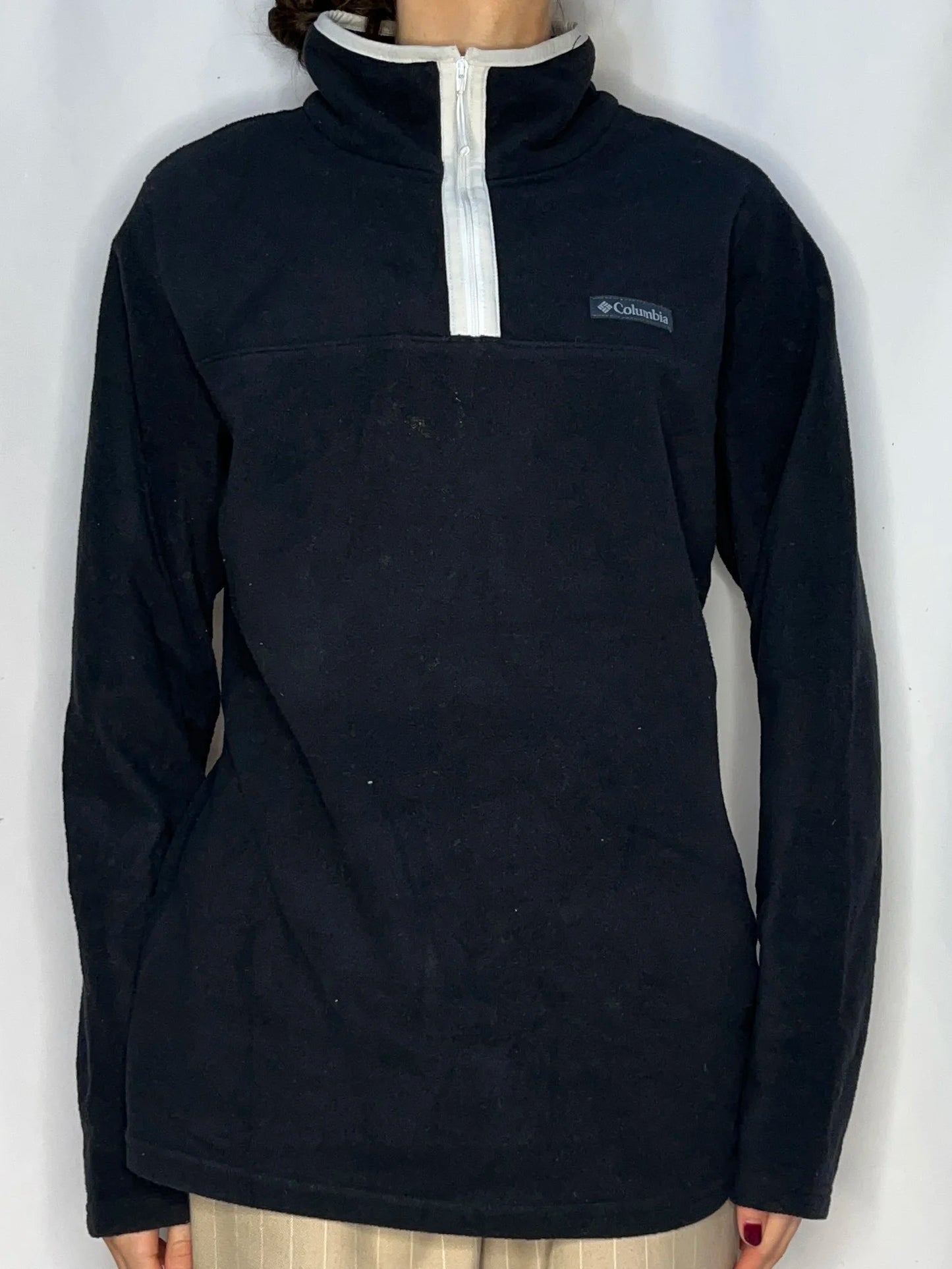 Vintage Columbia Sportswear Company Black Fleece Quarter-zip Pullover