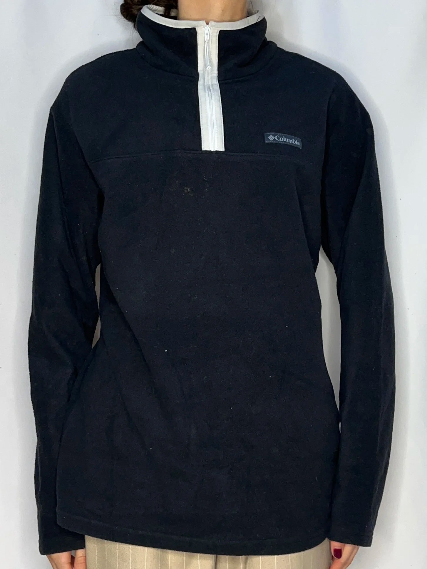 Vintage Columbia Sportswear Company Black Fleece Quarter-zip Pullover