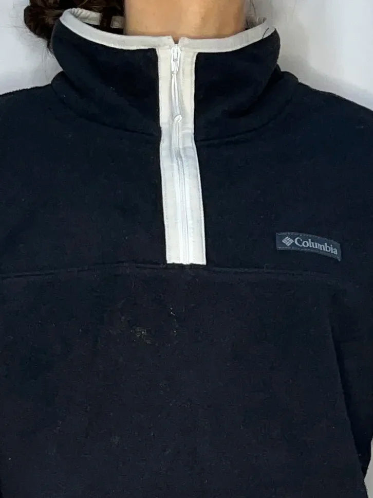 Vintage Columbia Sportswear Company Black Fleece Quarter-zip Pullover