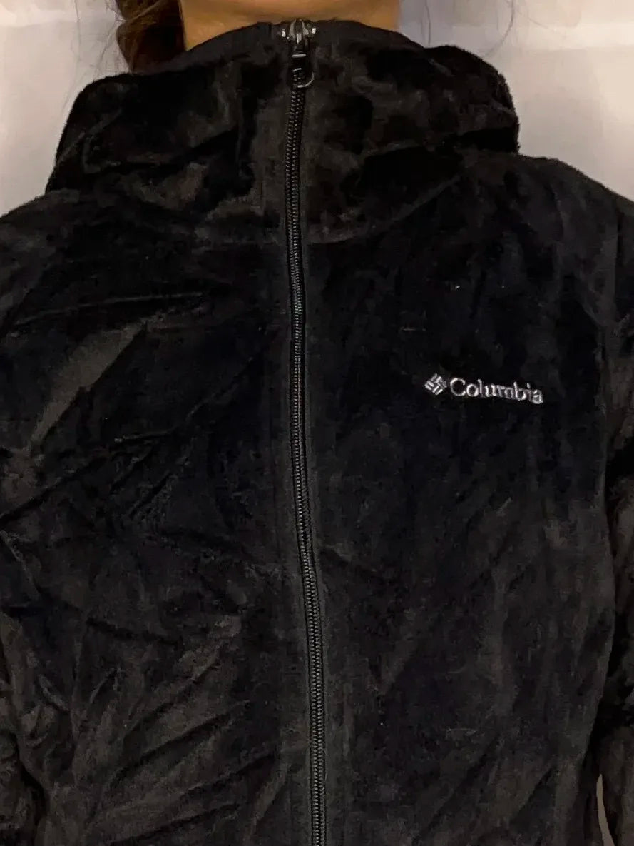 Vintage Columbia Sportswear Company Black Fleece Hoodie Jacket