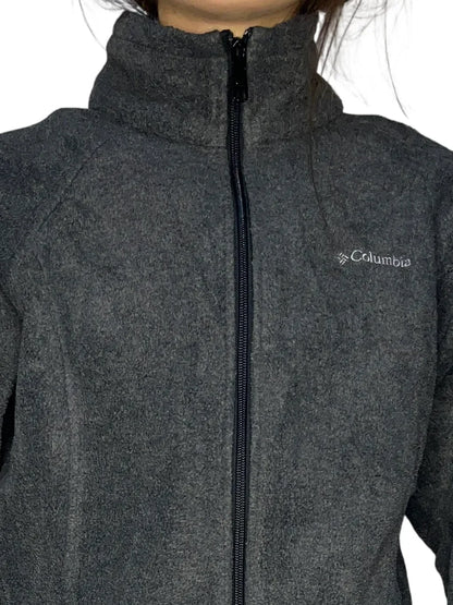 Vintage Columbia Gray Full-zip Fleece Jacket