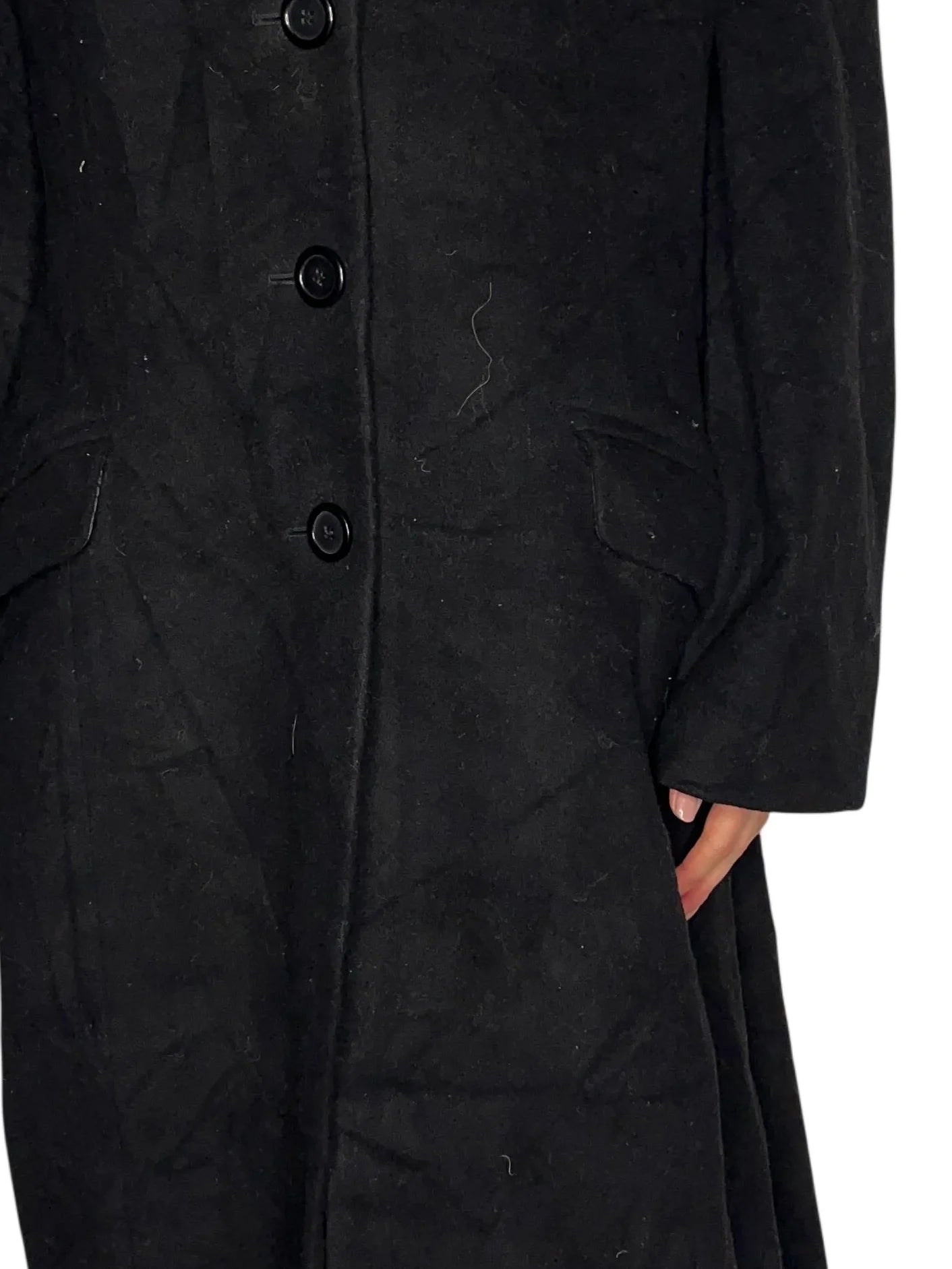 Vintage Larry Levine Black Cashmere, Lambswool Coat