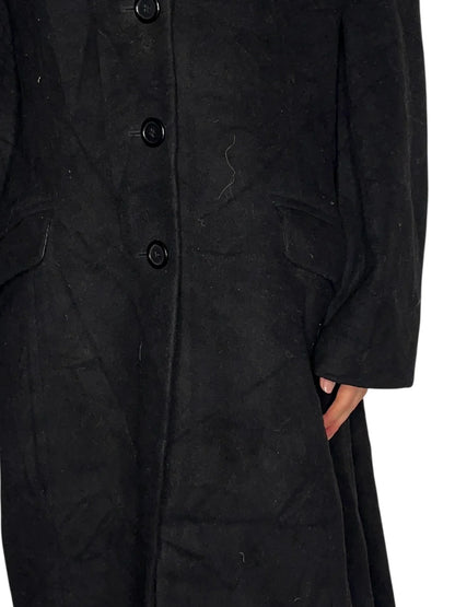 Vintage Larry Levine Black Cashmere, Lambswool Coat