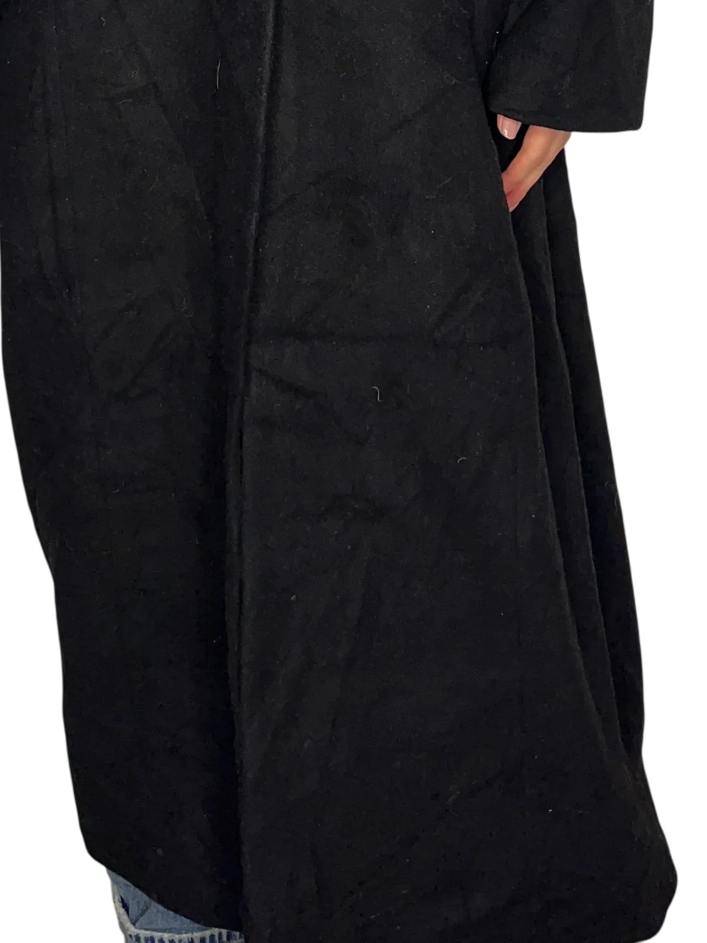 Vintage Larry Levine Black Cashmere, Lambswool Coat