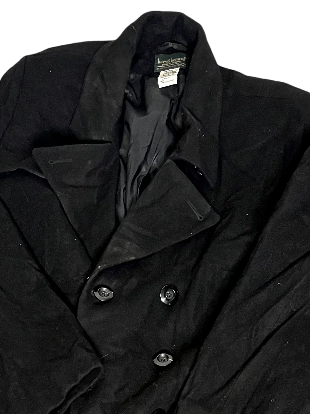 Vintage Harvé Benard Pour La Femme By Gene Co. Holtzman Black Overcoat Coats & Jackets