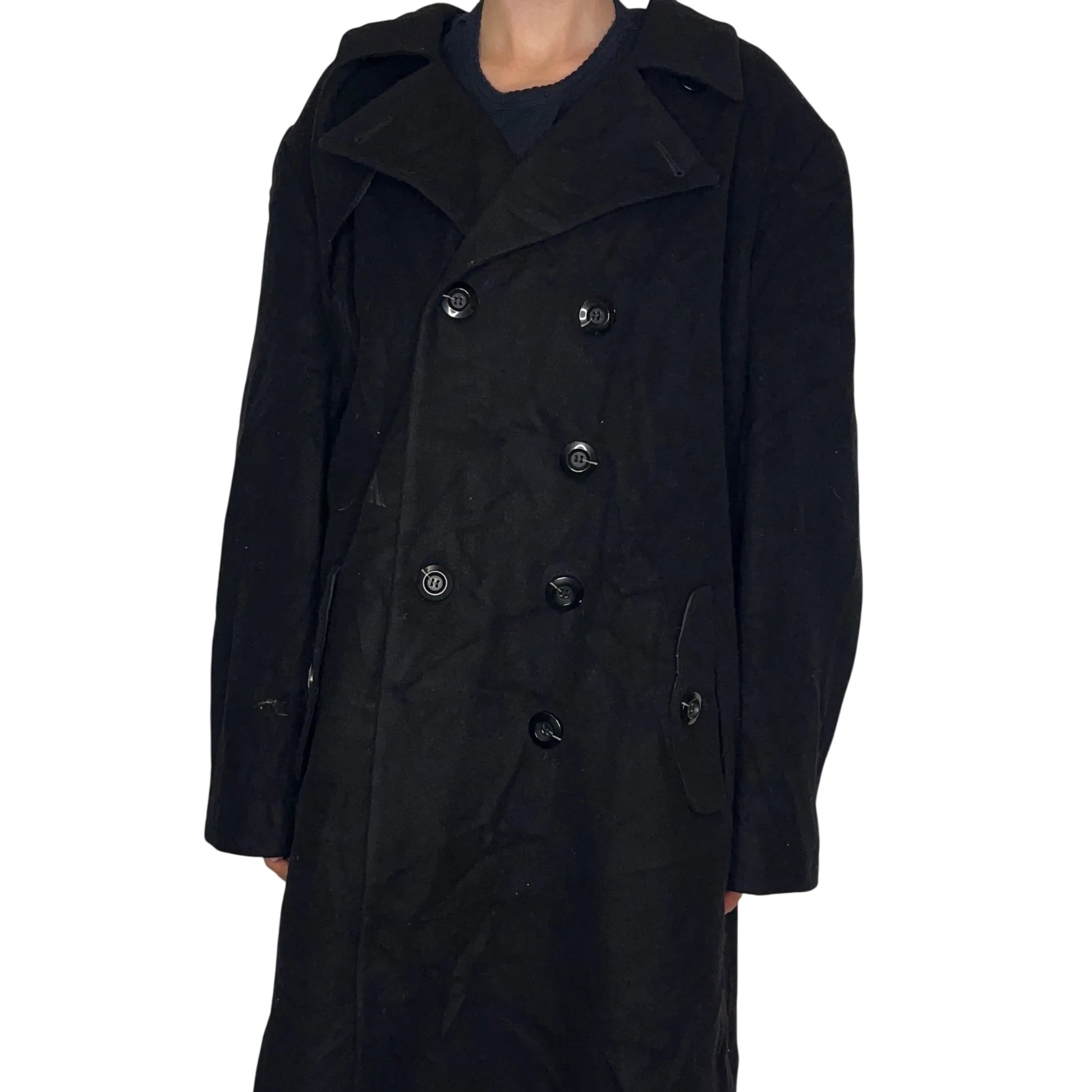 Vintage Harvé Benard Pour La Femme By Gene Co. Holtzman Black Overcoat Coats & Jackets