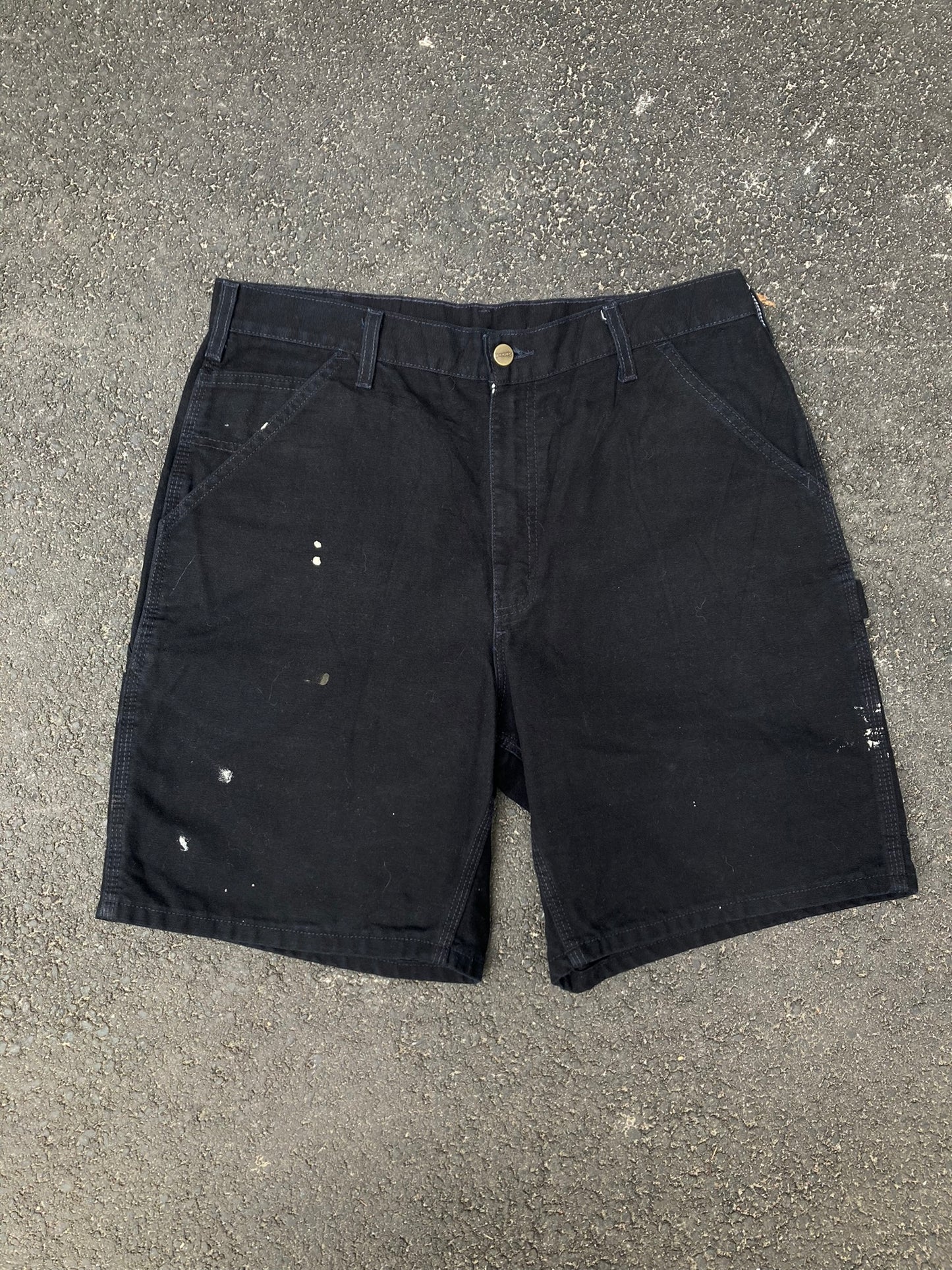 Carhartt Black Canvas Carpenter Shorts