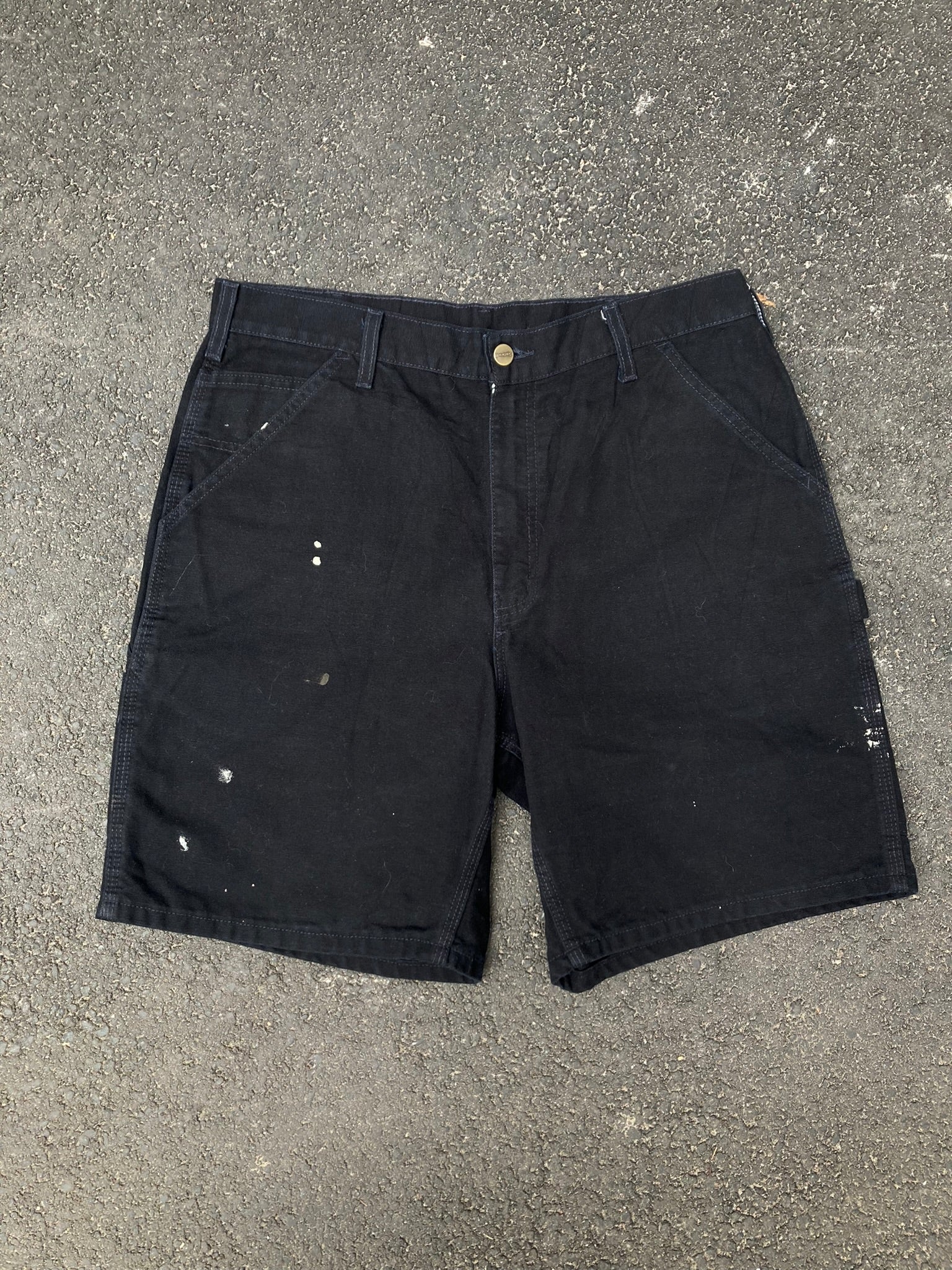 Carhartt Black Canvas Carpenter Shorts