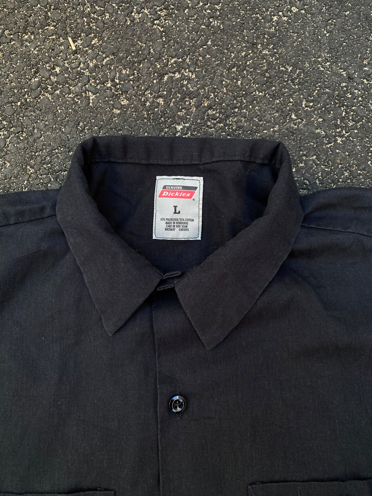 Dickies Industrial Color Block Work Shirt - Black & Red - Size L