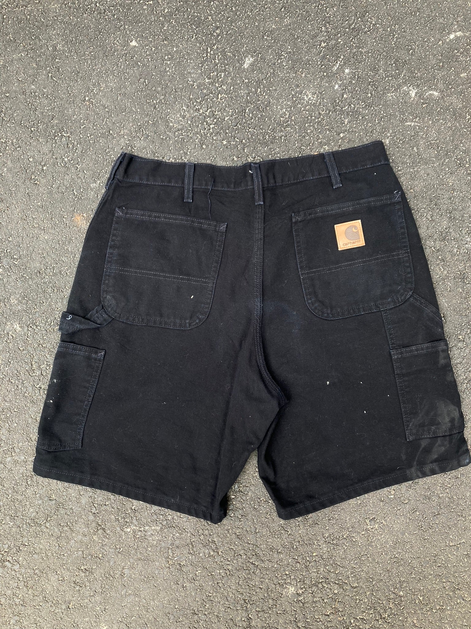 Carhartt Black Canvas Carpenter Shorts