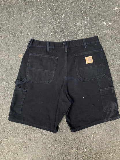 Carhartt Black Canvas Carpenter Shorts