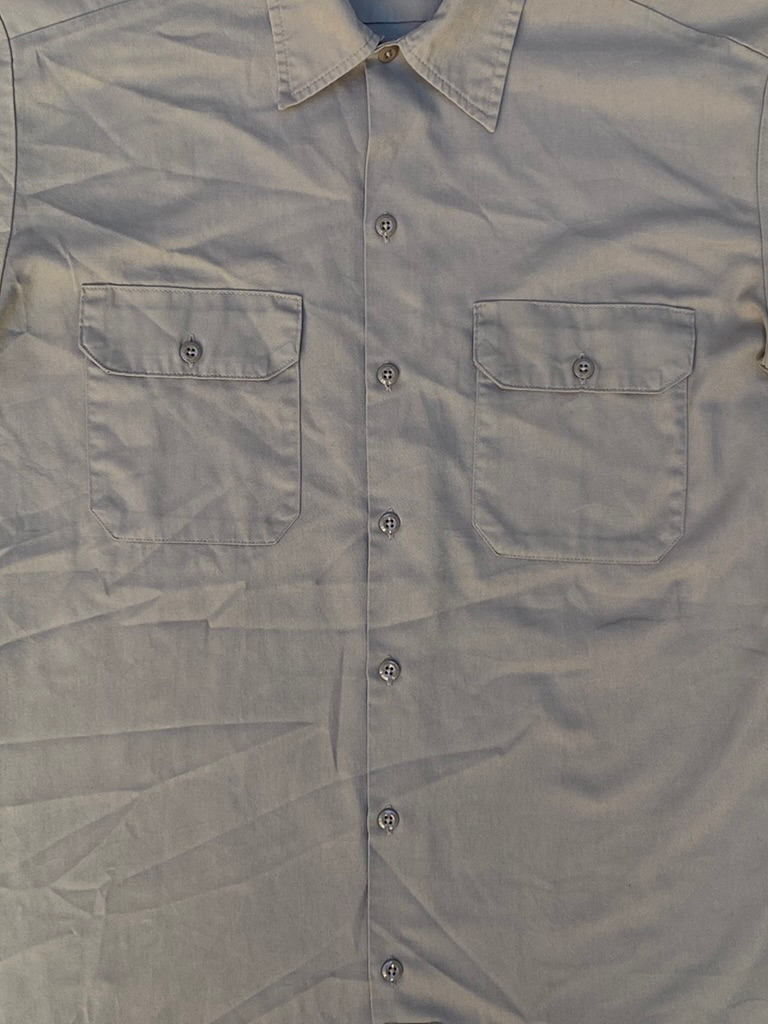 Vintage Dickies Short Sleeve Beige Work Shirt