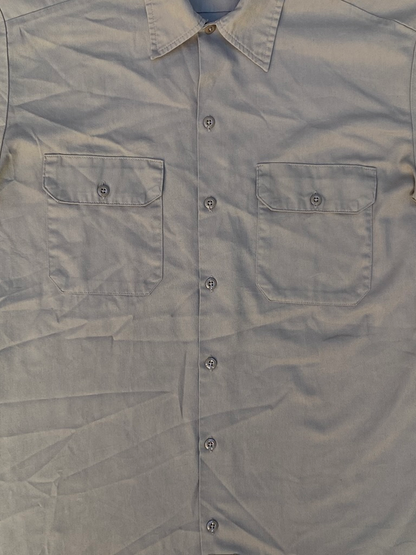 Vintage Dickies Short Sleeve Beige Work Shirt