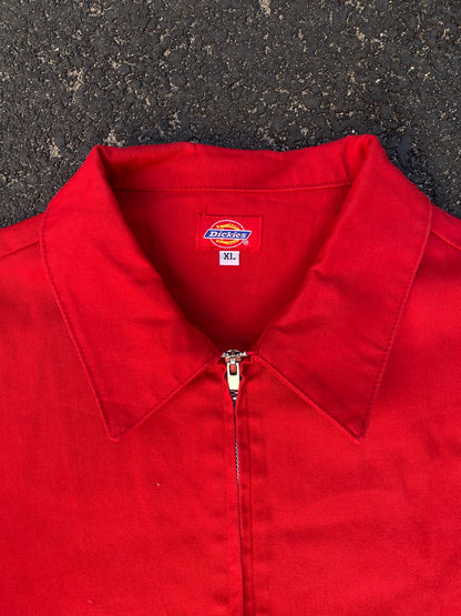 Vintage Dickies Eisenhower Jacket - Bright Red - size XL
