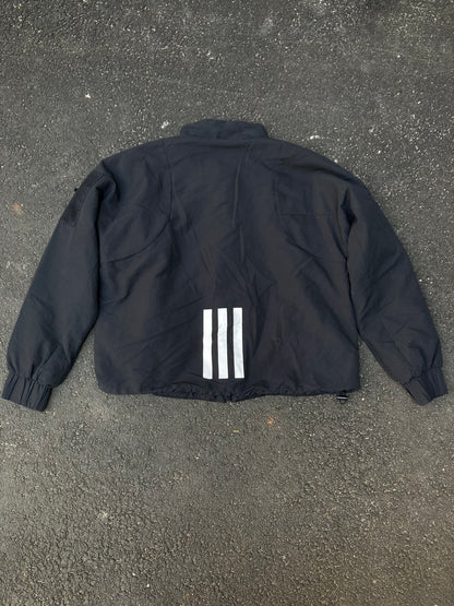Adidas Performance Cropped Windbreaker Jacket - Black Techwear