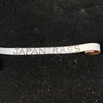 Vintage White Stud Belt - Japan Raes