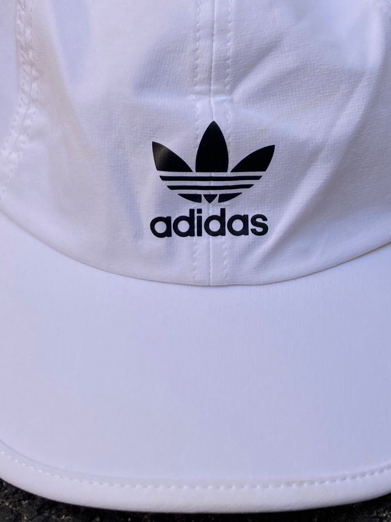 Adidas Originals White Lightweight Running Cap - Trefoil Logo Hat