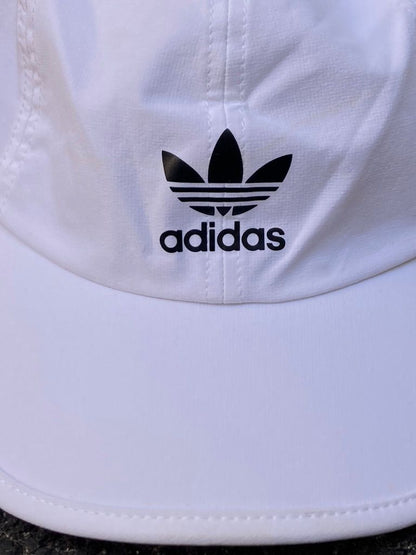 Adidas Originals White Lightweight Running Cap - Trefoil Logo Hat