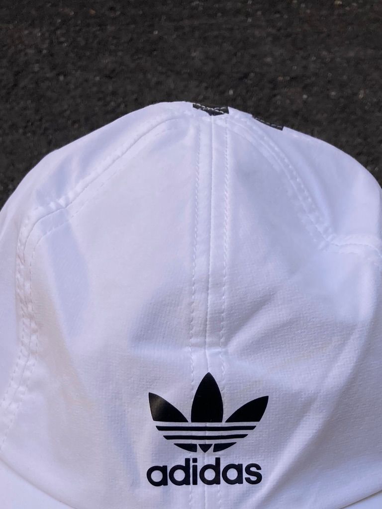 Adidas Originals White Lightweight Running Cap - Trefoil Logo Hat