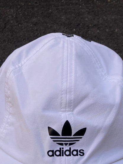 Adidas Originals White Lightweight Running Cap - Trefoil Logo Hat